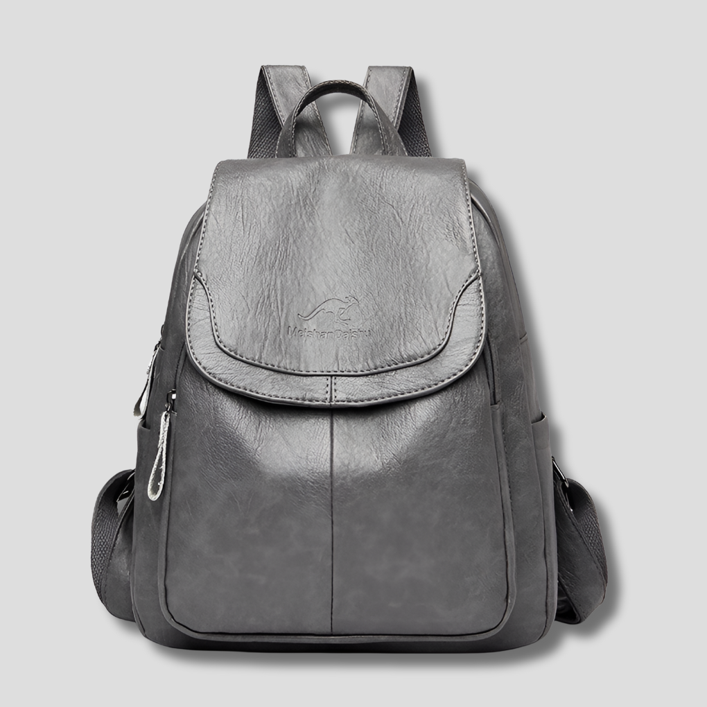 Faline | Women's Anti-Theft Leather Backpack | Embossed Detail