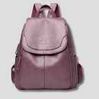 Faline | Women's Anti-Theft Leather Backpack | Embossed Detail