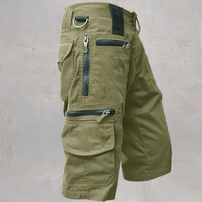 Men Cargo Shorts Zip Pockets