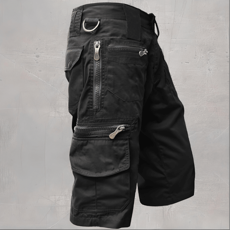 Men Cargo Shorts Zip Pockets
