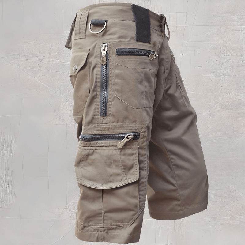 Men Cargo Shorts Zip Pockets
