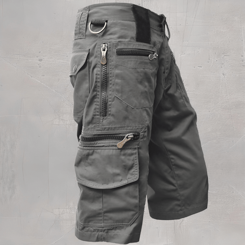 Men Cargo Shorts Zip Pockets