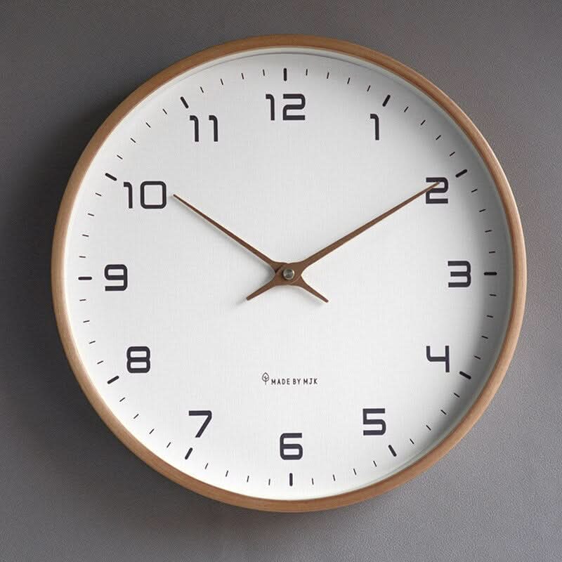 Lyra | Wall Clock | Silent Wooden, Scandinavian Design | Minimalist