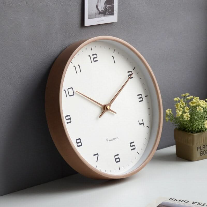 Lyra | Wall Clock | Silent Wooden, Scandinavian Design | Minimalist