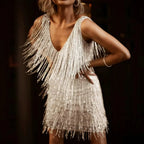 Zelda | Women Sleeveless Fringe Mini Dress