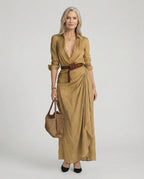 Giselle | Women's Shirt Dress | Maxi Length, Belted Waist | S–3XL