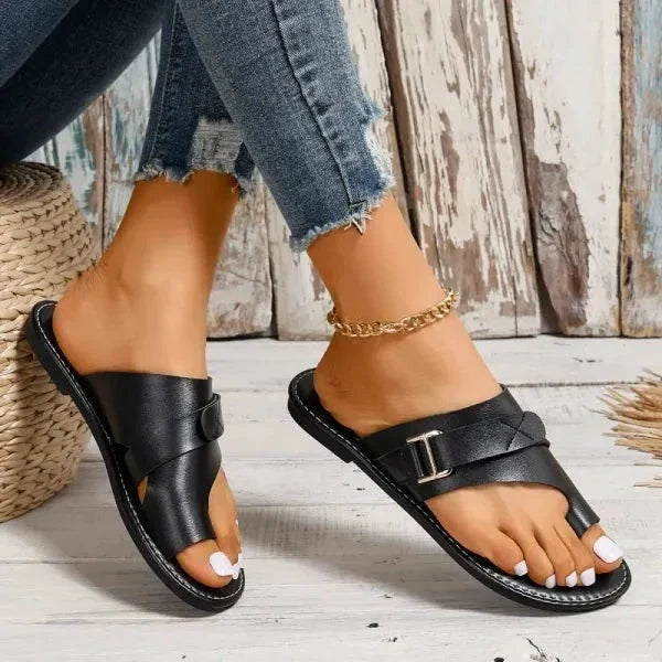 Bunion Sandals Women Orthopedic Leather Hallux Valgus Correction