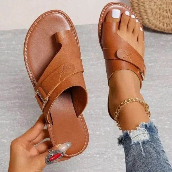 Bunion Sandals Women Orthopedic Leather Hallux Valgus Correction