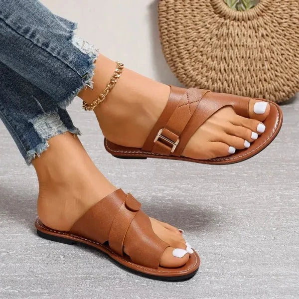 Bunion Sandals Women Orthopedic Leather Hallux Valgus Correction