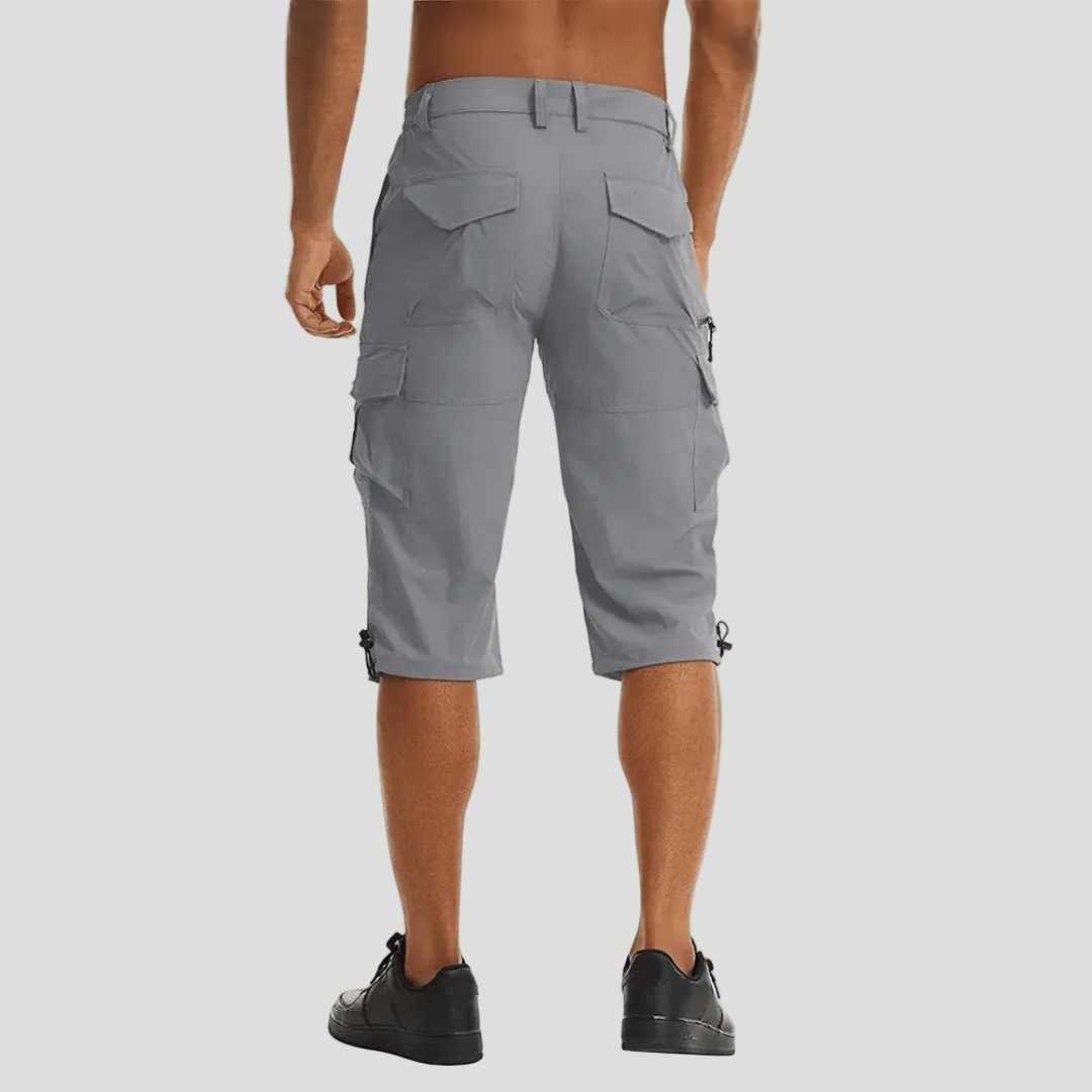 Men Cargo Shorts Knee Length Breathable Regular Fit