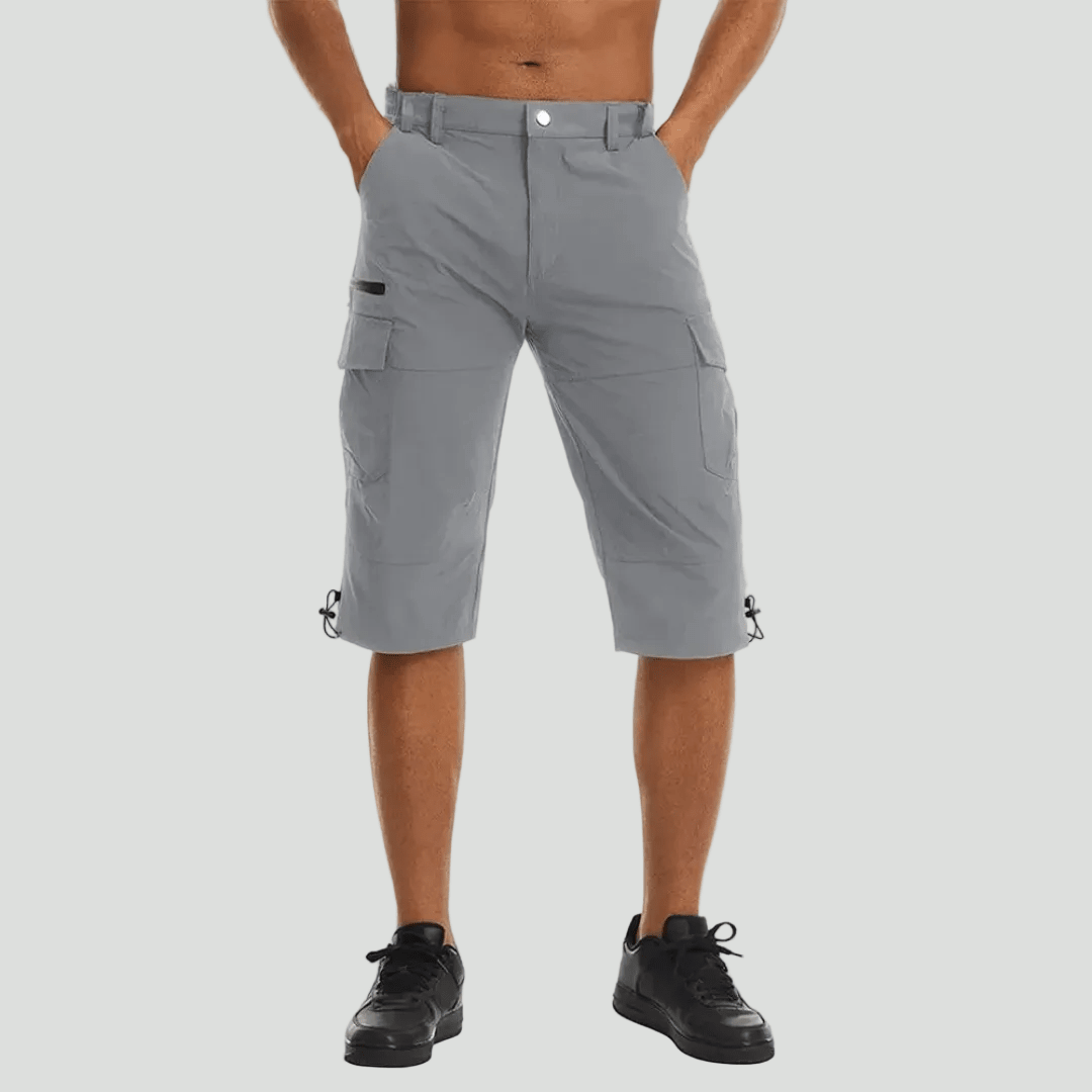 Men Cargo Shorts Knee Length Breathable Regular Fit