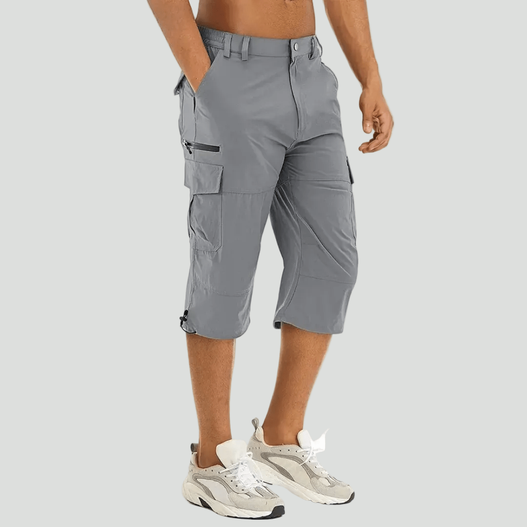 Men Cargo Shorts Knee Length Breathable Regular Fit