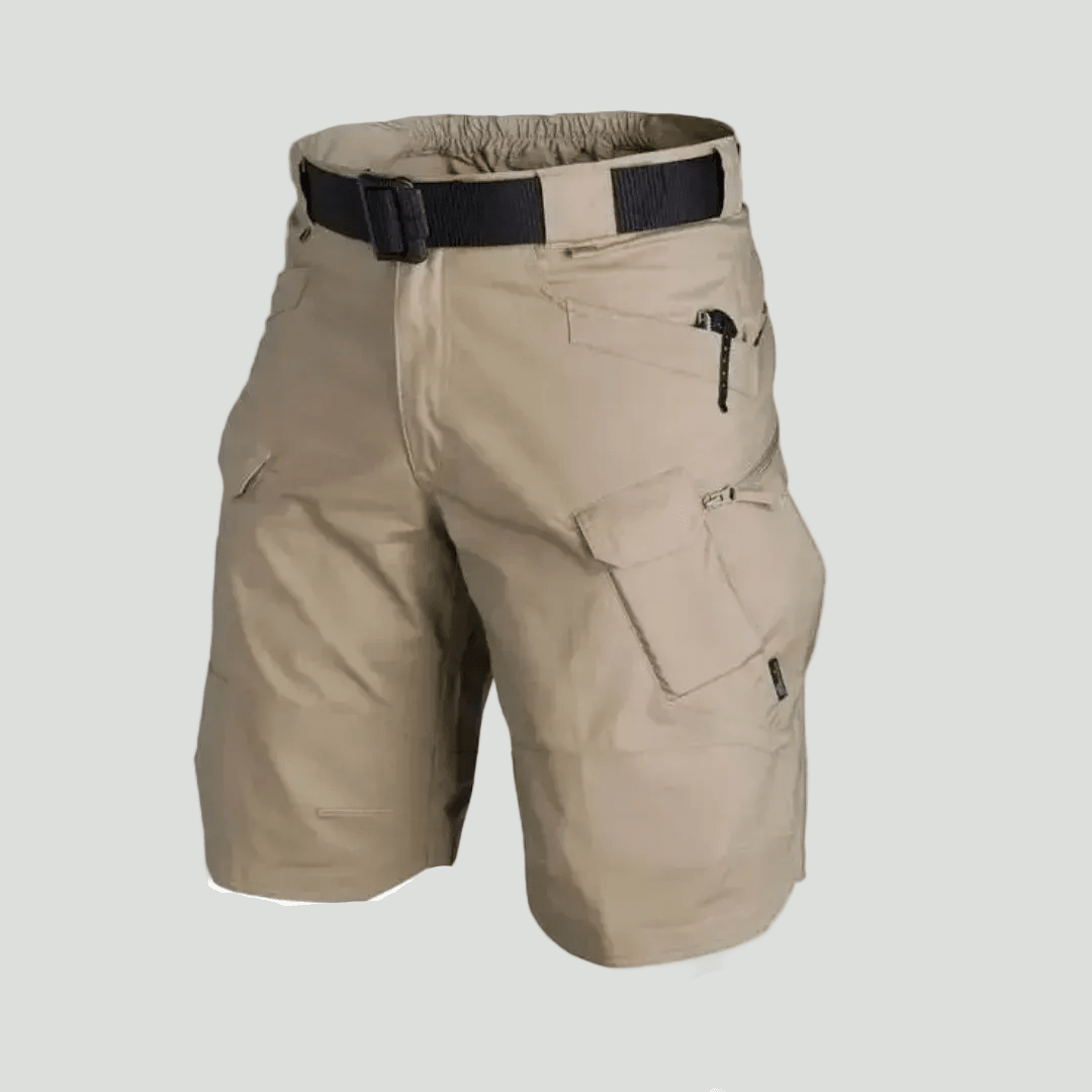 Men Cargo Shorts Regular Fit 6 Pockets Elastic Waist
