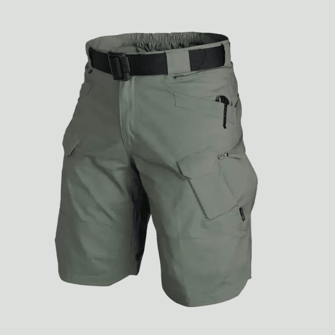 Men Cargo Shorts Regular Fit 6 Pockets Elastic Waist