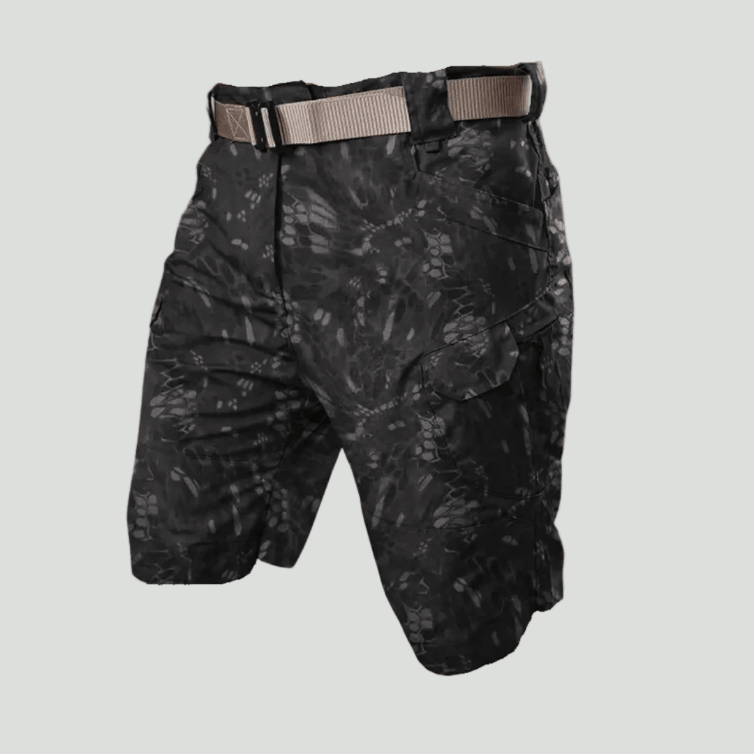 Men Cargo Shorts Regular Fit 6 Pockets Elastic Waist
