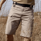 Men Cargo Shorts Regular Fit 6 Pockets Elastic Waist