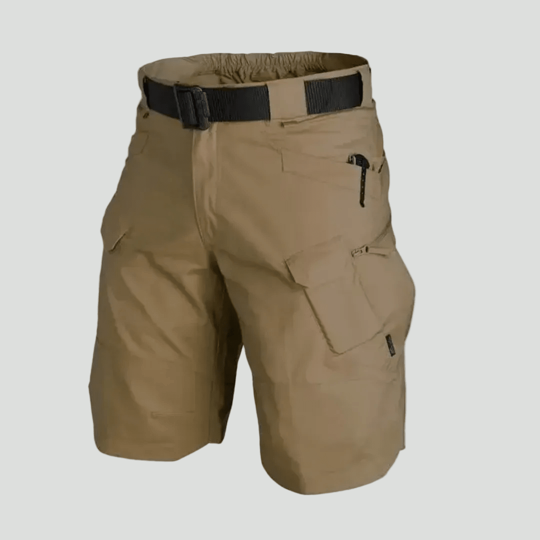 Men Cargo Shorts Regular Fit 6 Pockets Elastic Waist