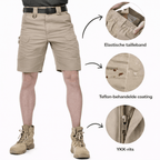 Men Cargo Shorts Regular Fit 6 Pockets Elastic Waist
