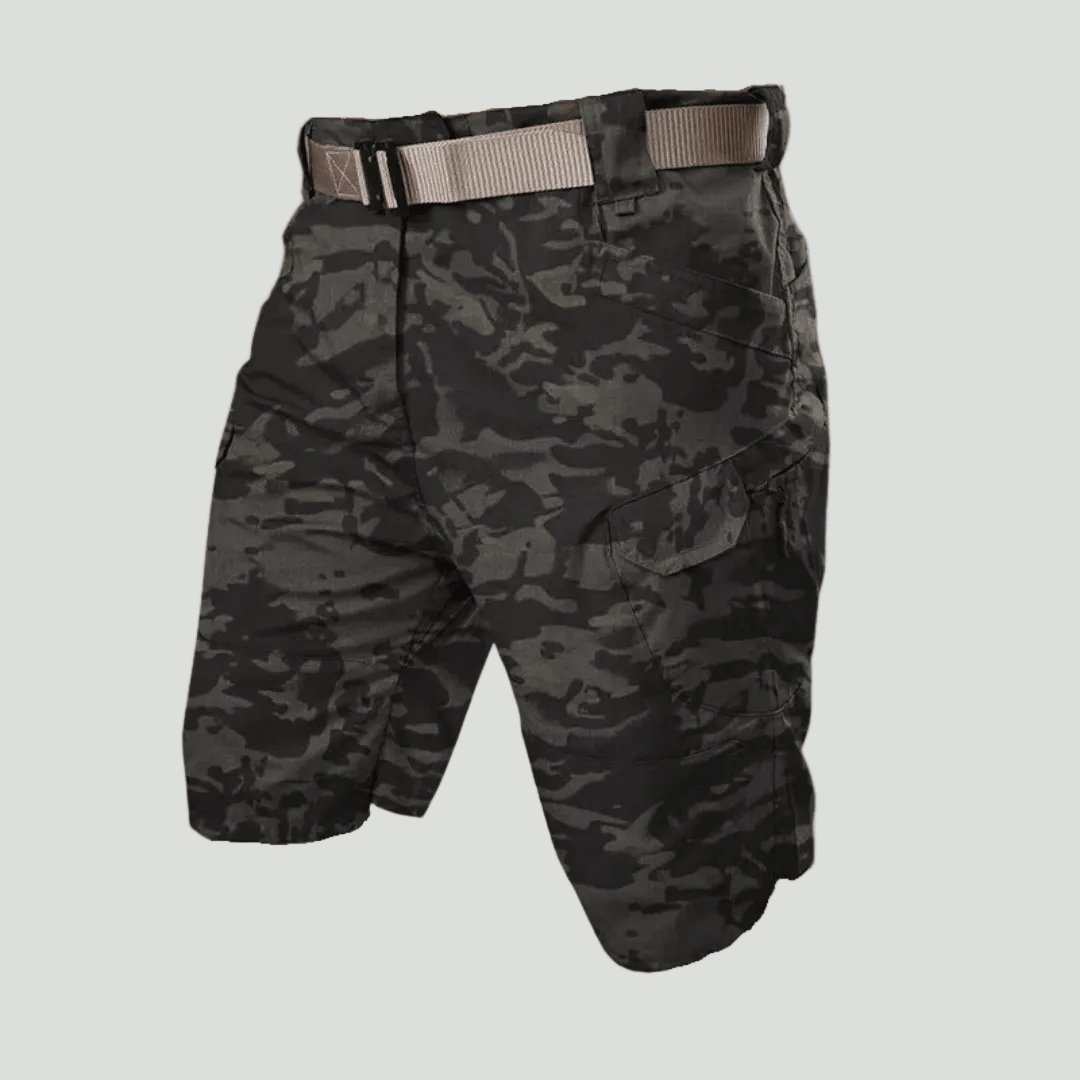 Men Cargo Shorts Regular Fit 6 Pockets Elastic Waist
