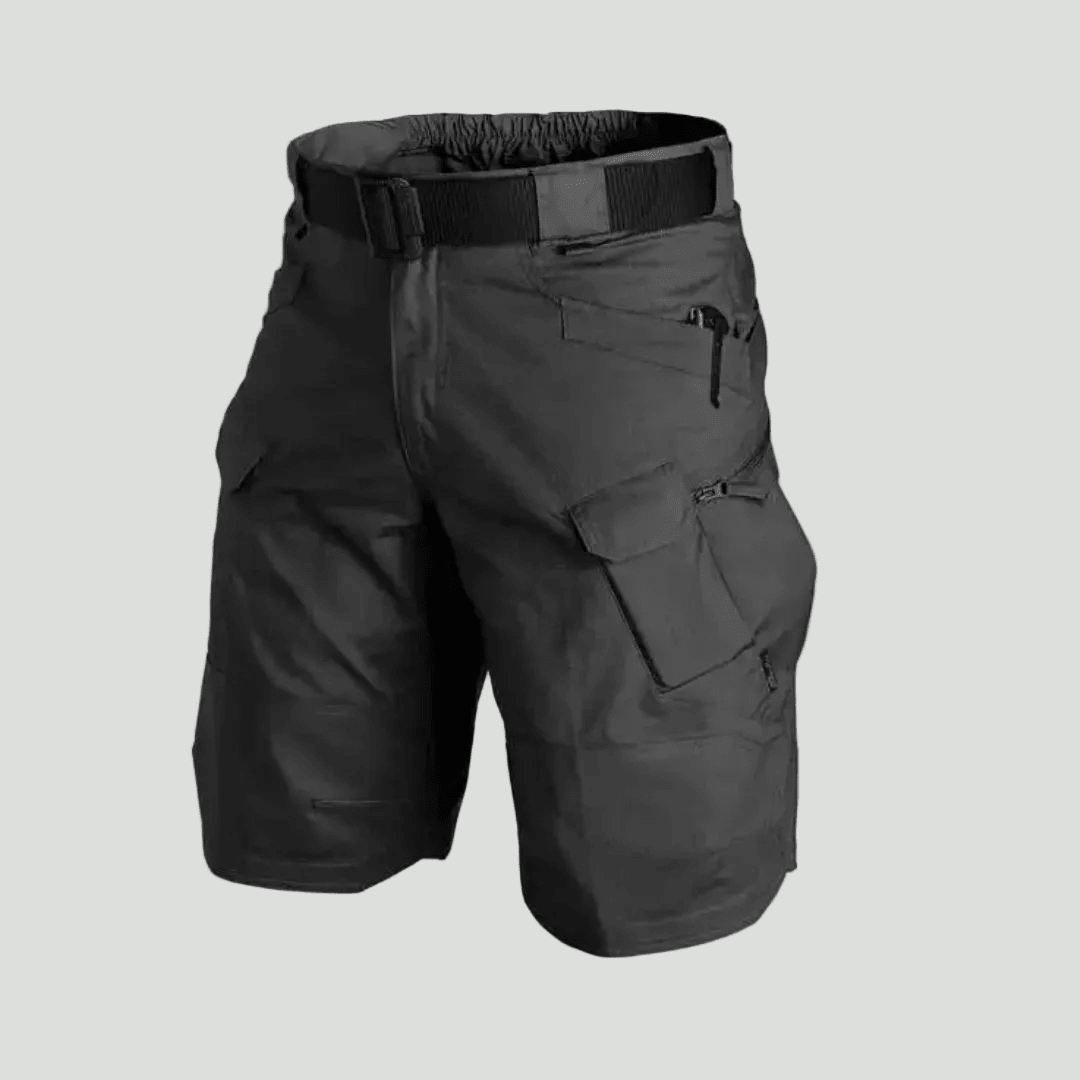 Men Cargo Shorts Regular Fit 6 Pockets Elastic Waist