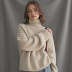 Wren | Women's Cashmere Turtleneck Sweater | Oversized, Soft & Warm