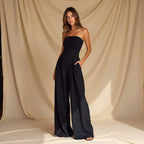Anneke | Women's Strapless Jumpsuit | Fitted Bodice, Flowy Legs | S–XL