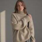 Wren | Women's Cashmere Turtleneck Sweater | Oversized, Soft & Warm