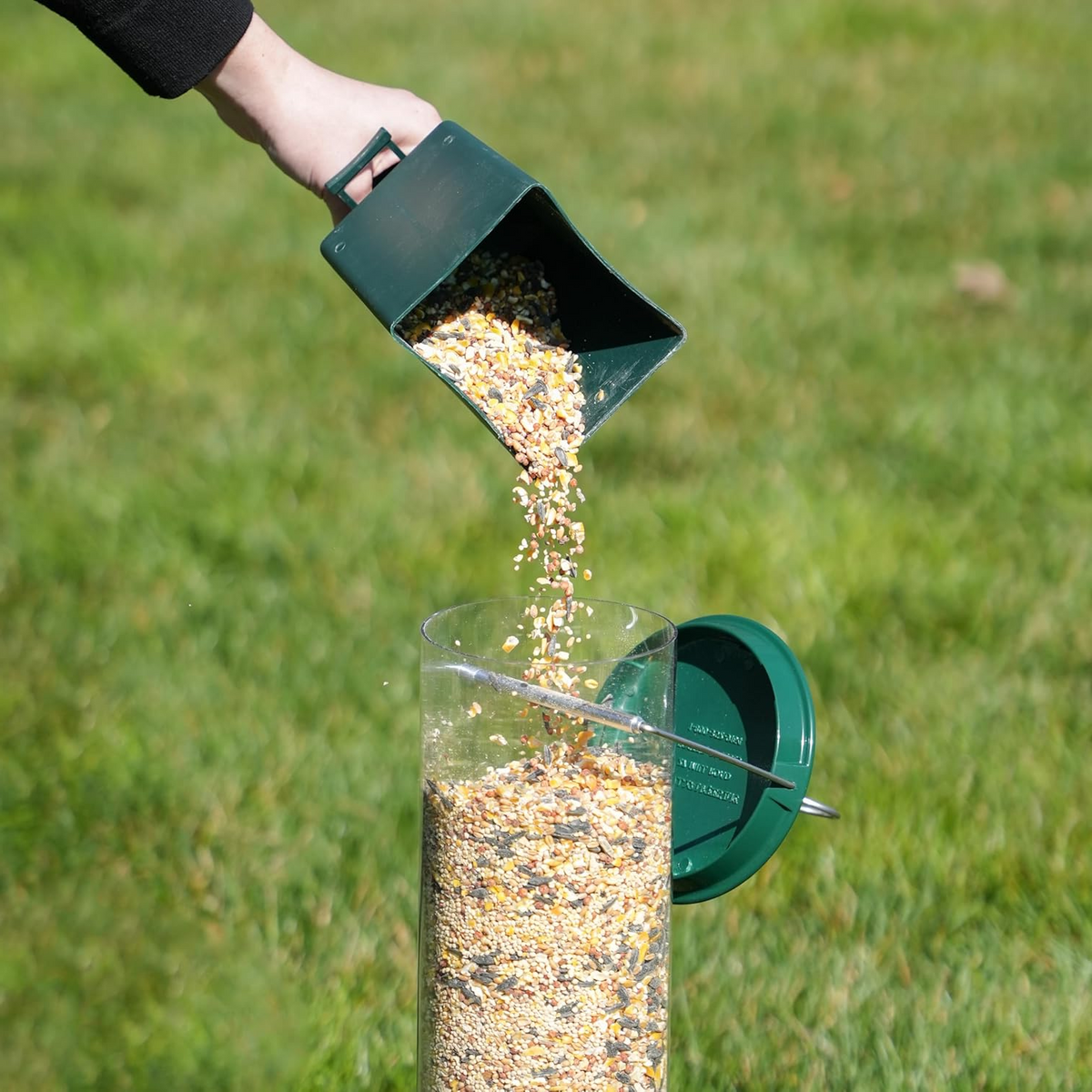 Sabine | Squirrel Proof Bird Feeder | Rotating Perch, 4 Ports | Heavy-Duty Metal