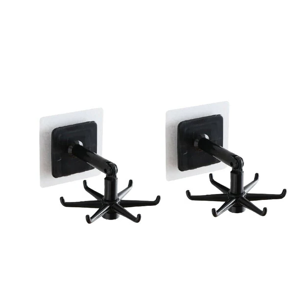 Edith | Rotating Adhesive Hook | 360° Swivel, Wall & Ceiling Mount