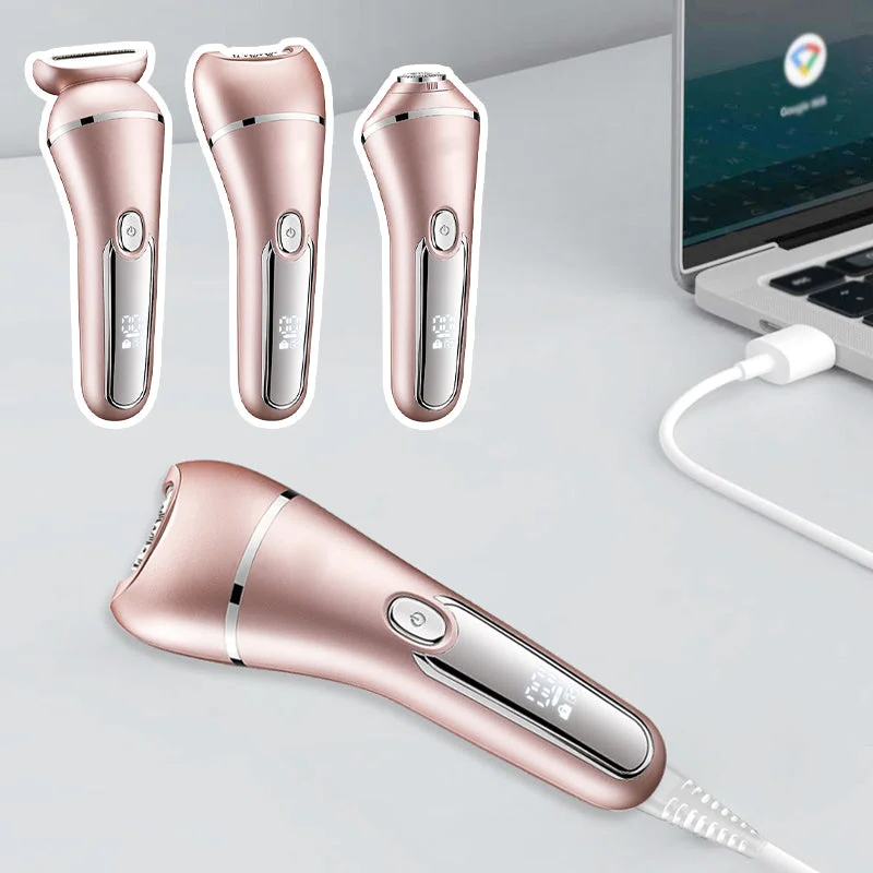 Clea | Women's Electric Shaver | 3-in-1 Waterproof, USB Rechargeable | Face, Body