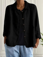 Women Oversized Blazer Button Front Relaxed Fit | Gigi