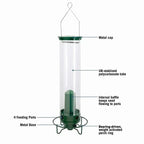 Sabine | Squirrel Proof Bird Feeder | Rotating Perch, 4 Ports | Heavy-Duty Metal