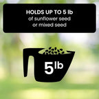 Sabine | Squirrel Proof Bird Feeder | Rotating Perch, 4 Ports | Heavy-Duty Metal
