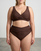 High Waist Bikini Set | Women Wrap Bikini Stretch Soft Integrated Cups