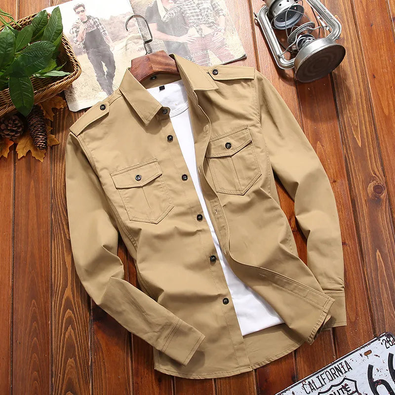 Birdie | Men's Tactical Field Shirt | Military, Woven Cotton, Slim Fit