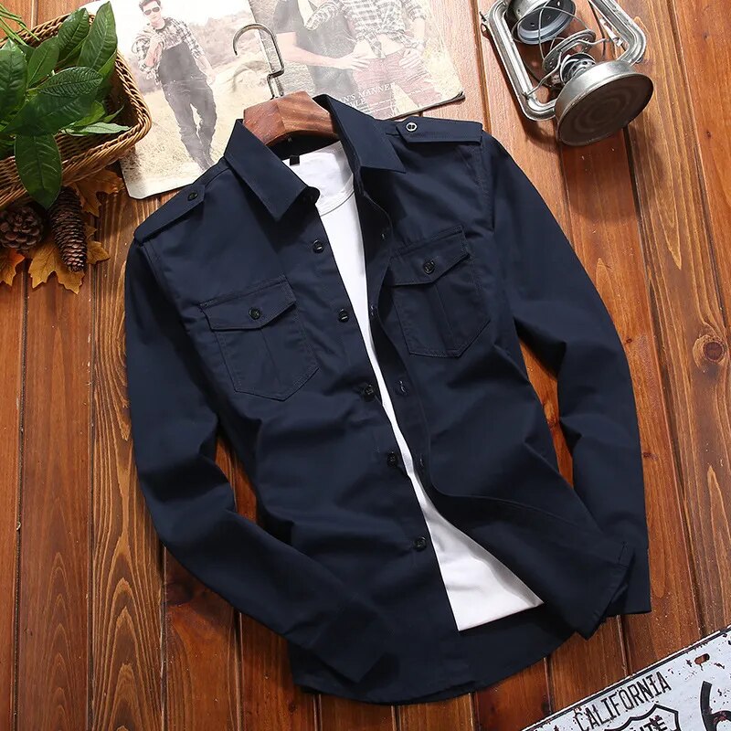 Birdie | Men's Tactical Field Shirt | Military, Woven Cotton, Slim Fit