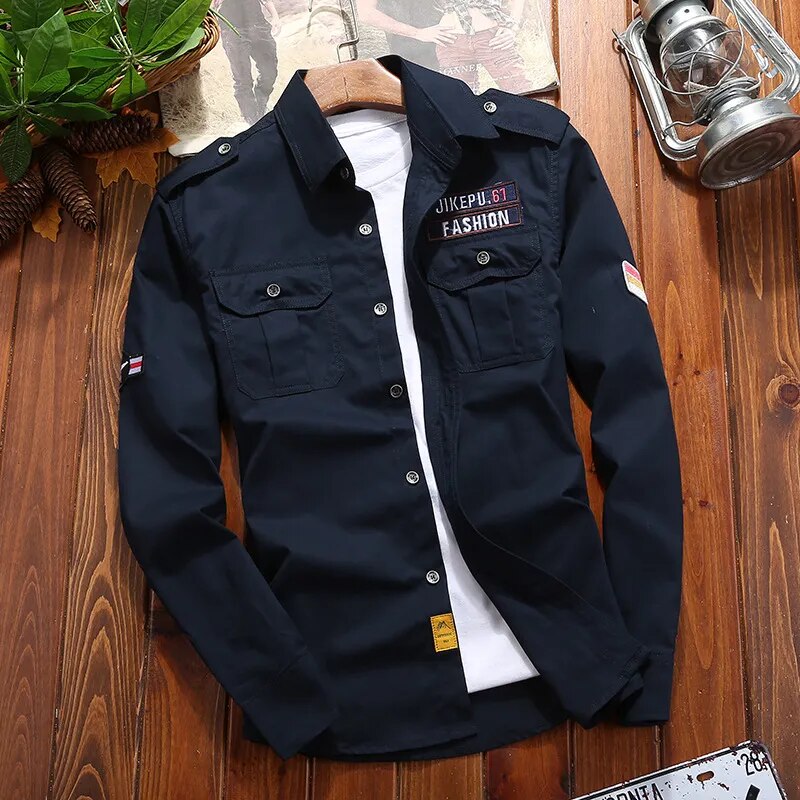 Birdie | Men's Tactical Field Shirt | Military, Woven Cotton, Slim Fit