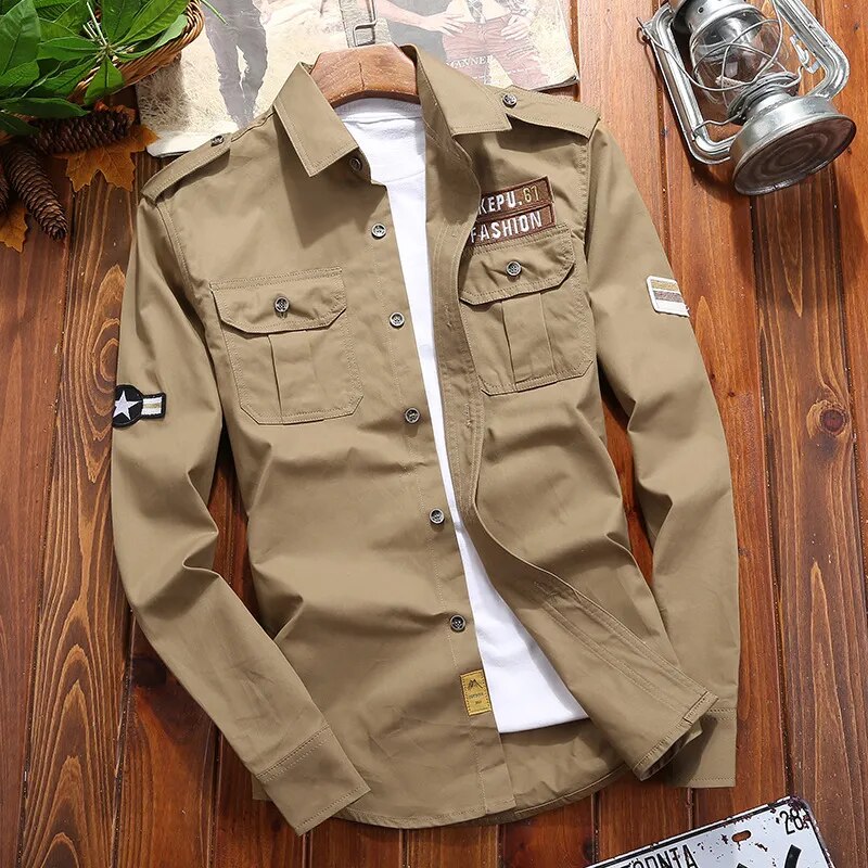 Birdie | Men's Tactical Field Shirt | Military, Woven Cotton, Slim Fit