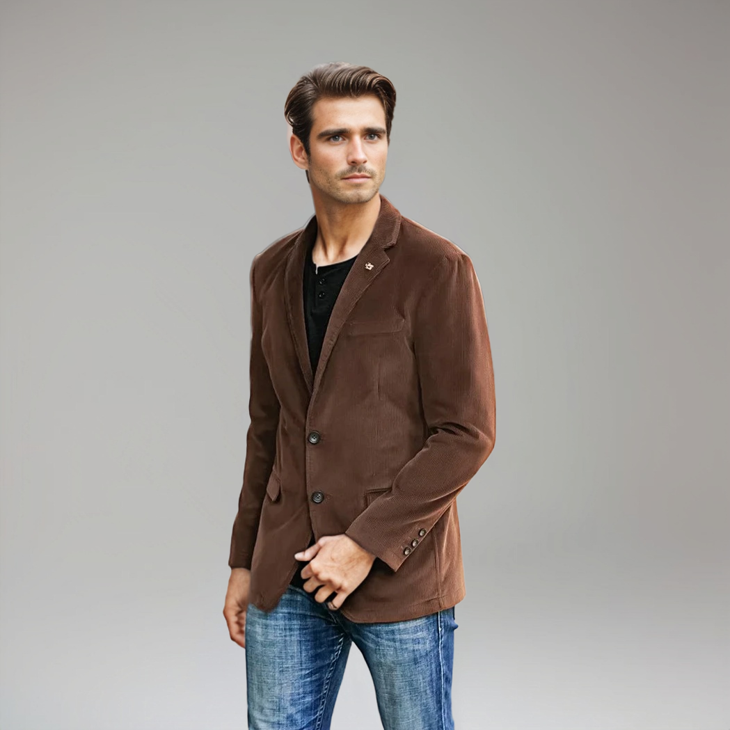 Xanthe | Men's Corduroy Blazer | Smart Casual, Autumn Winter | Brown, Olive, Blue