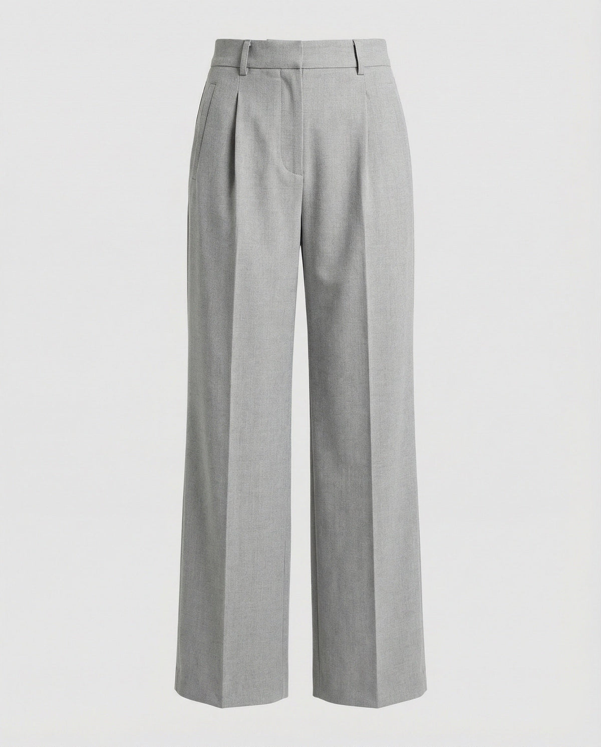 Women Wide Leg Trousers High Waist Creased
