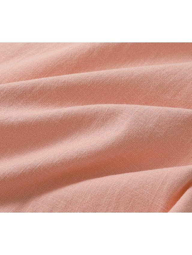 Wenna | Men's Linen Shirt | Henley Collar, Short Sleeve, Breathable