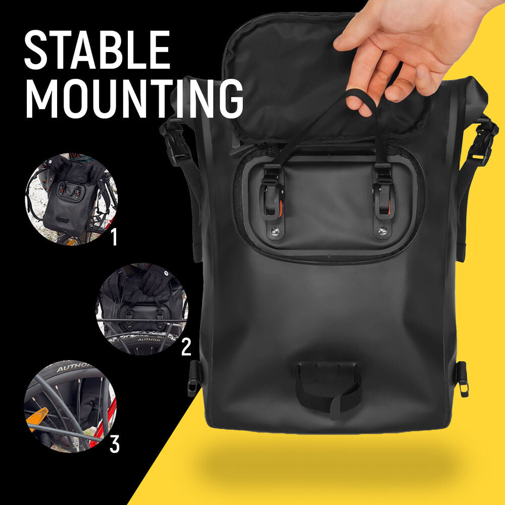 Seraphina | Bike Rack Bag 3-in-1 | Backpack & Pannier | Waterproof, 23L