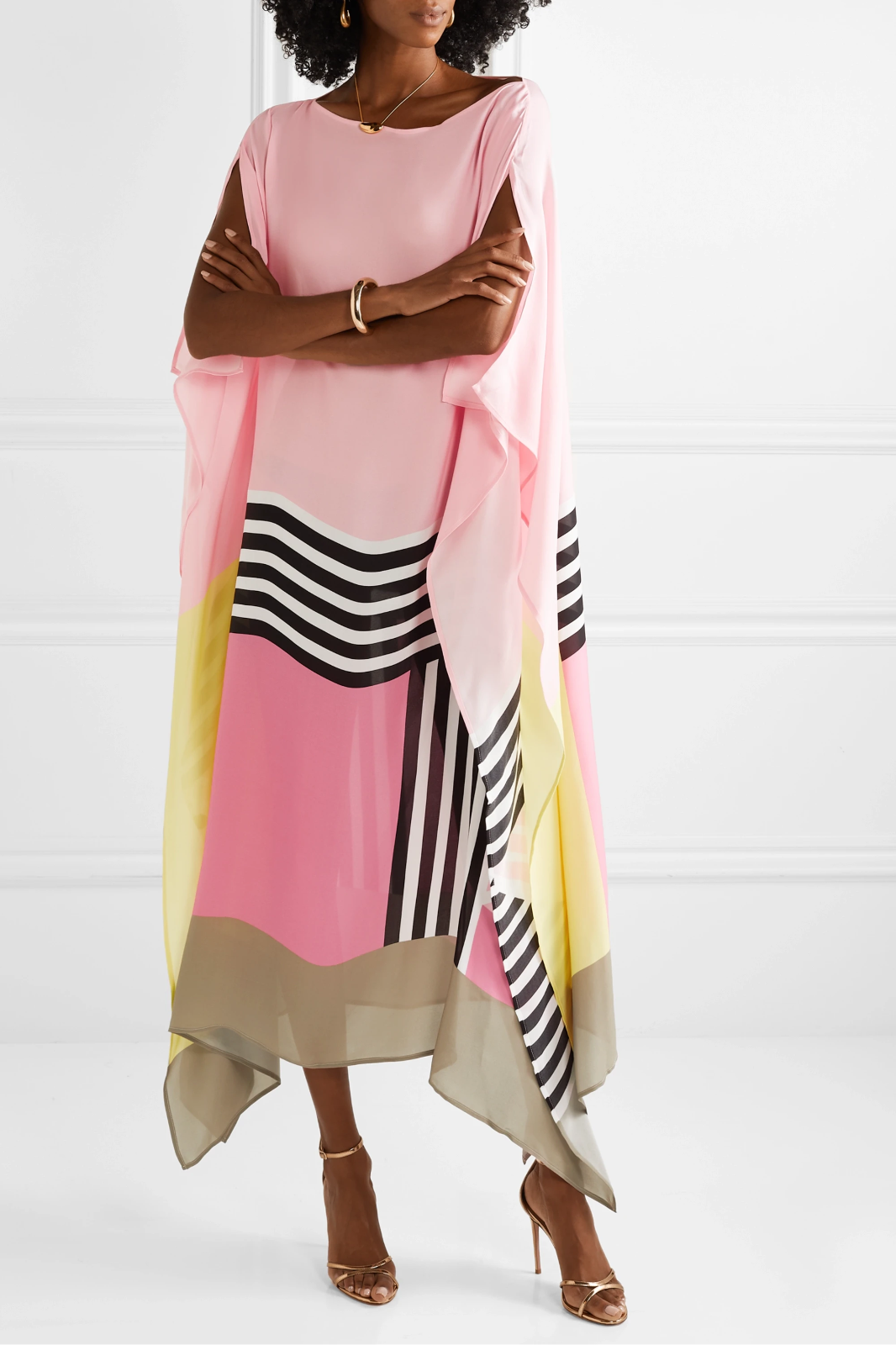 Linnea | Women Geometric Print Kaftan Batwing Sleeve Maxi Dress