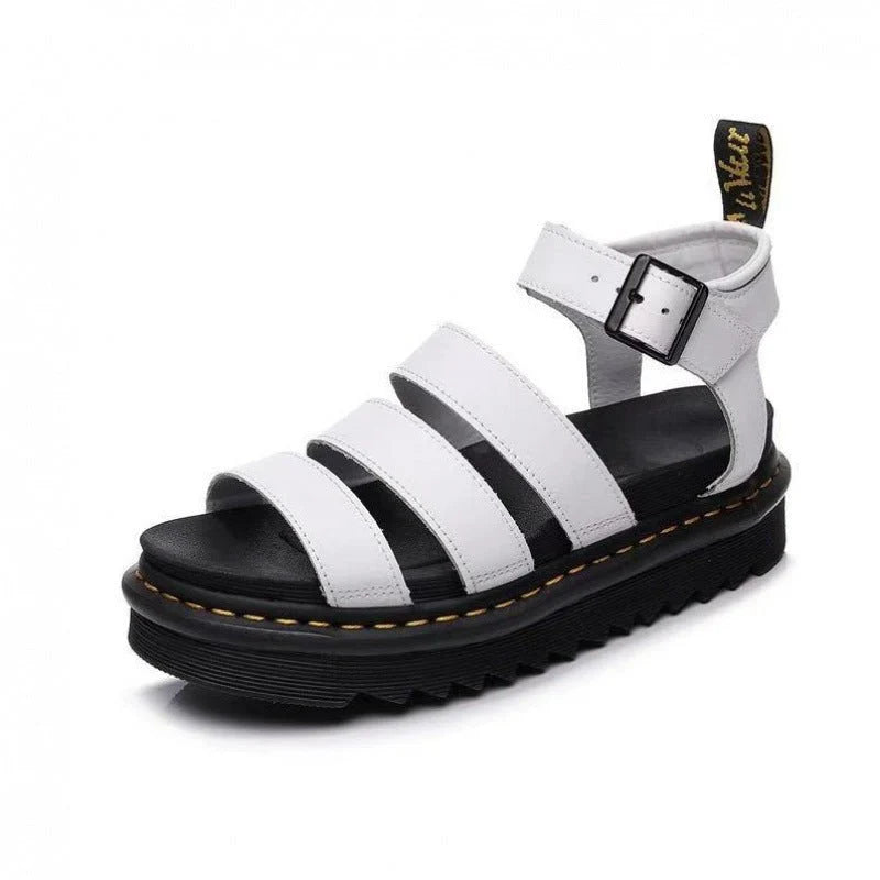 Sandals for Women | Strappy Platform Chunky Sole Buckle