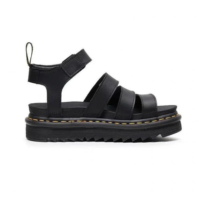Sandals for Women | Strappy Platform Chunky Sole Buckle