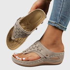 Flip Flops Women Casual Striped Open Toe Flat Sandals Comfortable