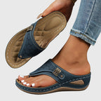 Flip Flops Women Casual Striped Open Toe Flat Sandals Comfortable