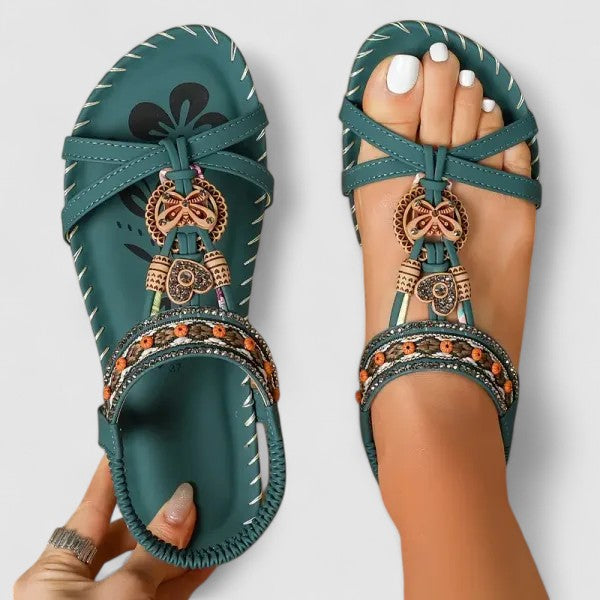 Bexcellent | Women's Orthopedic Sandals | T-Strap, Arch Support, Bohemian Flat