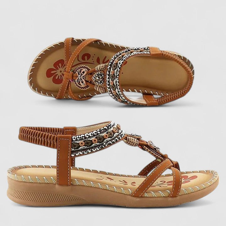 Bexcellent | Women's Orthopedic Sandals | T-Strap, Arch Support, Bohemian Flat