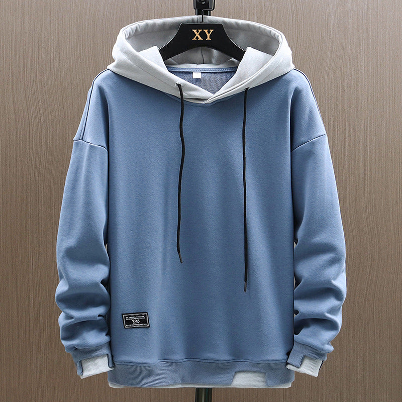 Men Hoodie Two Tone Kangaroo Pocket